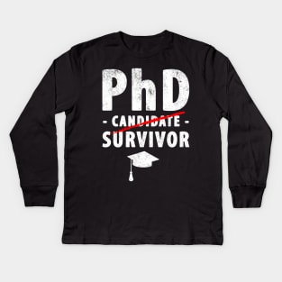 PhD survivor Kids Long Sleeve T-Shirt